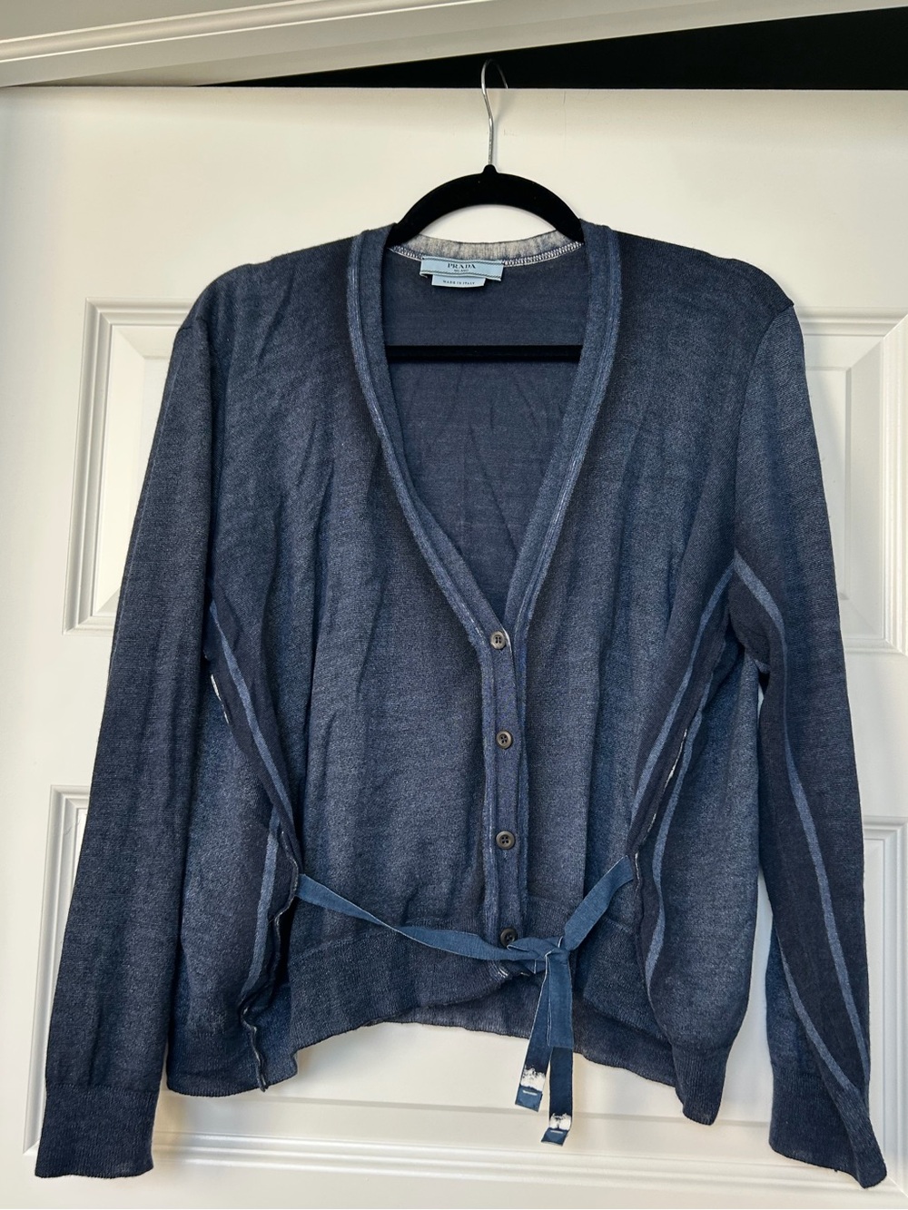 Prada Tie Cardigan